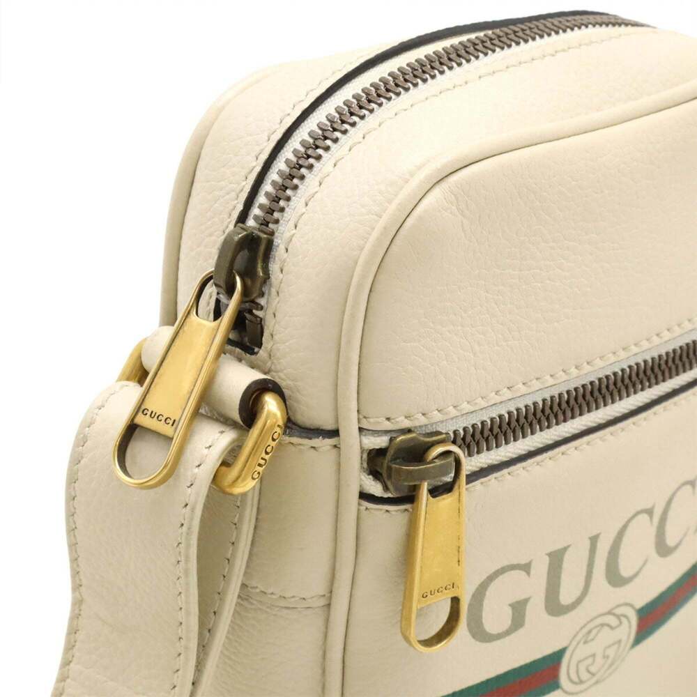 GUCCI White Leather Pochette Shoulder Bag - Picture 7 of 9